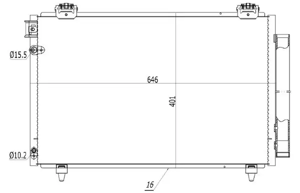 Kondensator, Klimaanlage MTR 13054509