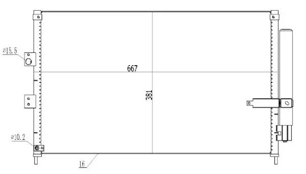 Kondensator, Klimaanlage MTR 13054510