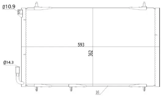 Kondensator, Klimaanlage MTR 13054512 Bild Kondensator, Klimaanlage MTR 13054512