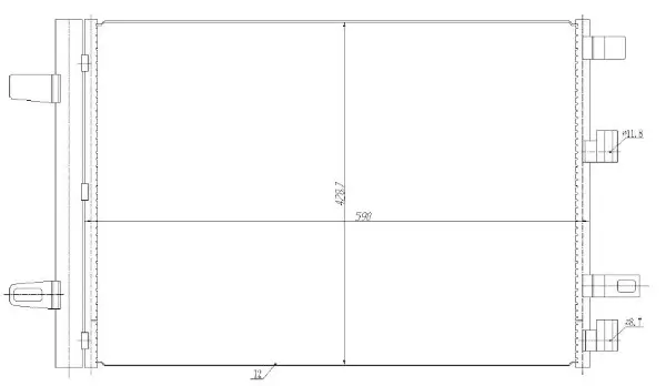 Kondensator, Klimaanlage MTR 13054514