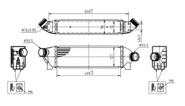 Ladeluftkühler MTR 13054515