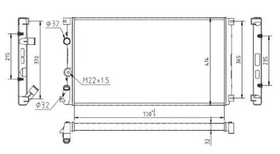 Kühler, Motorkühlung MTR 13054516 Bild Kühler, Motorkühlung MTR 13054516
