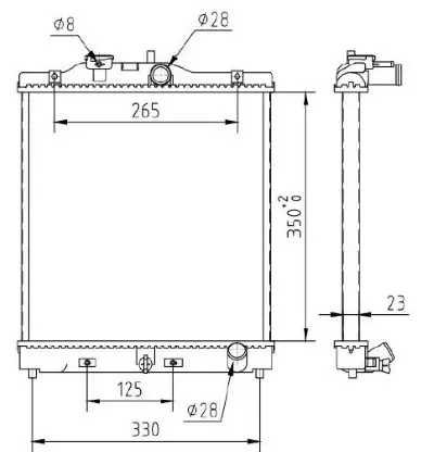 Kühler, Motorkühlung MTR 13054522 Bild Kühler, Motorkühlung MTR 13054522
