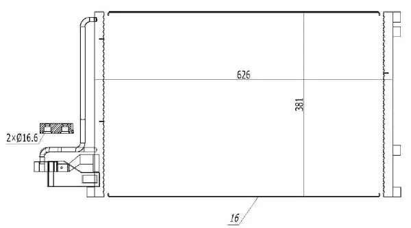 Kondensator, Klimaanlage MTR 13054526