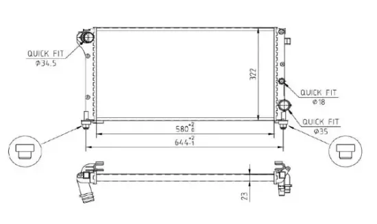 Kühler, Motorkühlung MTR 13054530 Bild Kühler, Motorkühlung MTR 13054530