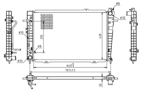 Kühler, Motorkühlung MTR 13054534