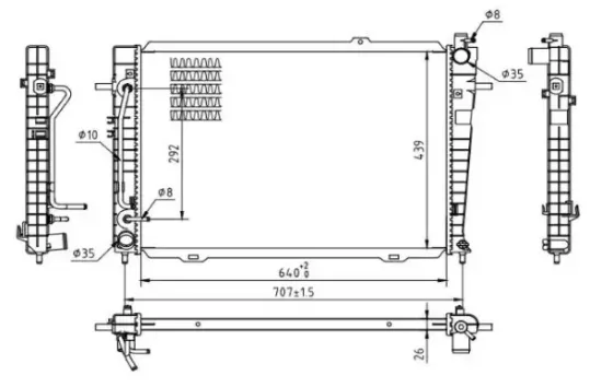 Kühler, Motorkühlung MTR 13054534 Bild Kühler, Motorkühlung MTR 13054534