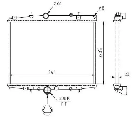Kühler, Motorkühlung MTR 13054537 Bild Kühler, Motorkühlung MTR 13054537