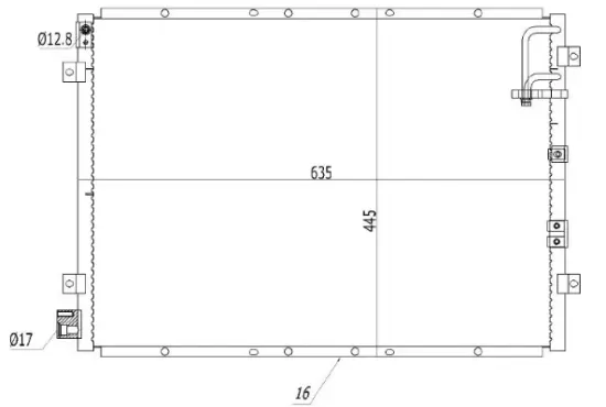 Kondensator, Klimaanlage MTR 13054538 Bild Kondensator, Klimaanlage MTR 13054538