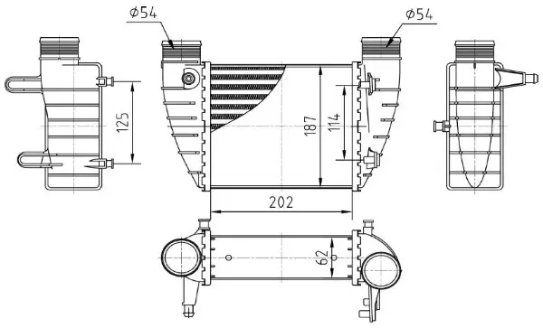 Ladeluftkühler MTR 13054542
