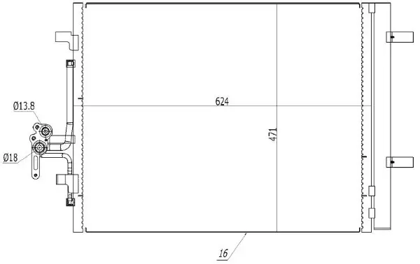 Kondensator, Klimaanlage MTR 13054544