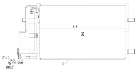 Kondensator, Klimaanlage MTR 13054550 Bild Kondensator, Klimaanlage MTR 13054550