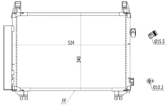 Kondensator, Klimaanlage MTR 13054552 Bild Kondensator, Klimaanlage MTR 13054552
