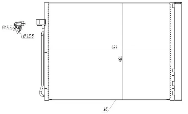 Kondensator, Klimaanlage MTR 13054557