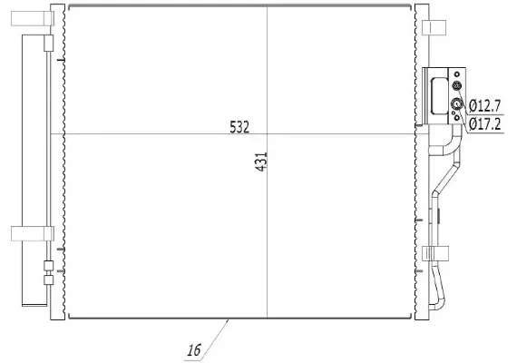 Kondensator, Klimaanlage MTR 13054559