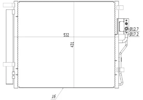 Kondensator, Klimaanlage MTR 13054559 Bild Kondensator, Klimaanlage MTR 13054559