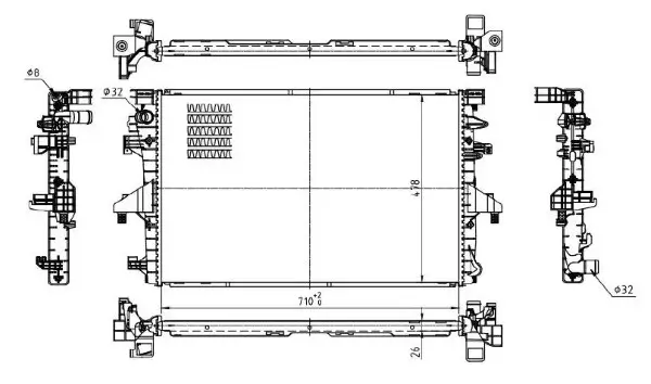 Kühler, Motorkühlung MTR 13054560
