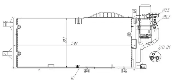 Kondensator, Klimaanlage MTR 13054561