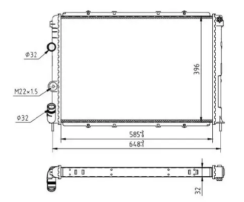 Kühler, Motorkühlung MTR 13054568 Bild Kühler, Motorkühlung MTR 13054568