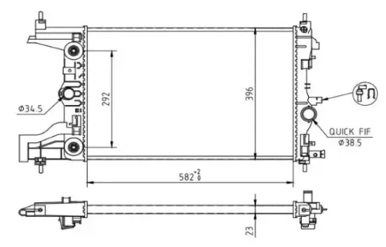 Kühler, Motorkühlung MTR 13054569 Bild Kühler, Motorkühlung MTR 13054569
