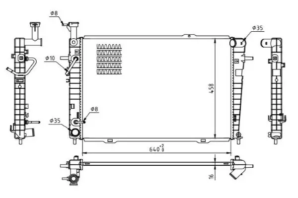 Kühler, Motorkühlung MTR 13054571
