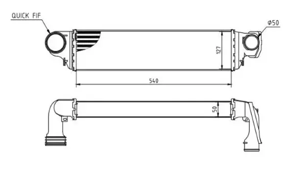 Ladeluftkühler MTR 13054572