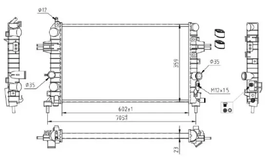 Kühler, Motorkühlung MTR 13054579 Bild Kühler, Motorkühlung MTR 13054579