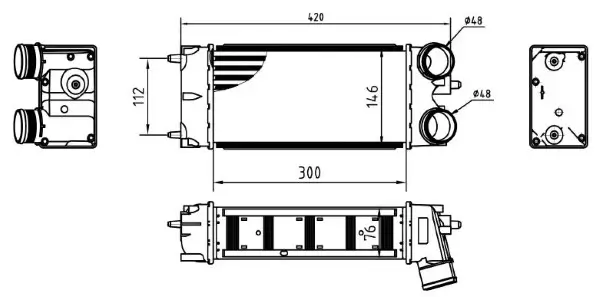 Ladeluftkühler MTR 13054580