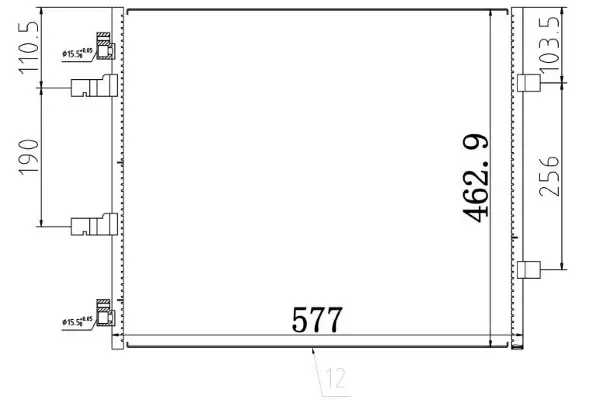 Kondensator, Klimaanlage MTR 13054581