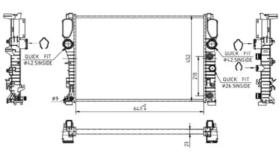 Kühler, Motorkühlung MTR 13054584 Bild Kühler, Motorkühlung MTR 13054584