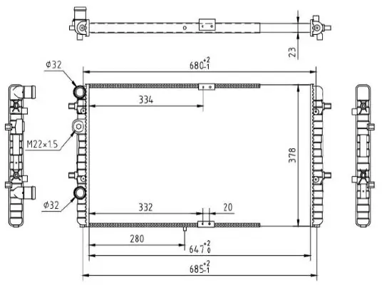 Kühler, Motorkühlung MTR 13054585