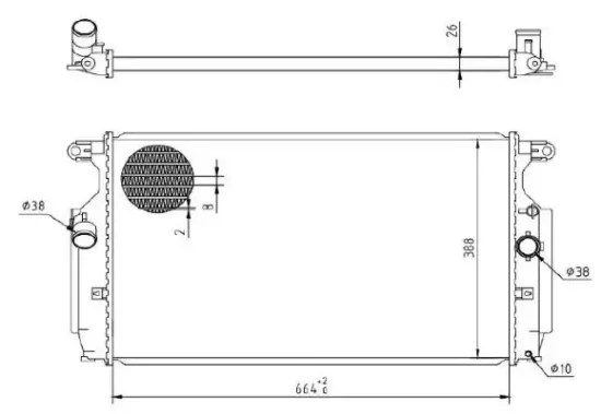 Kühler, Motorkühlung MTR 13054591 Bild Kühler, Motorkühlung MTR 13054591