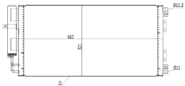 Kondensator, Klimaanlage MTR 13054594