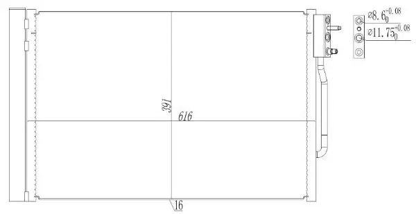 Kondensator, Klimaanlage MTR 13054599