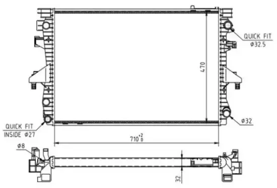 Kühler, Motorkühlung MTR 13054601 Bild Kühler, Motorkühlung MTR 13054601