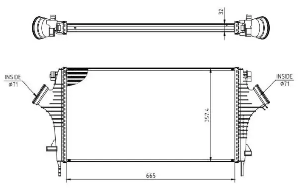 Ladeluftkühler MTR 13054602