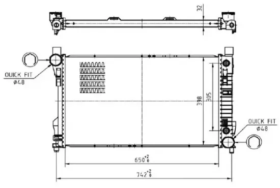 Kühler, Motorkühlung MTR 13054608 Bild Kühler, Motorkühlung MTR 13054608