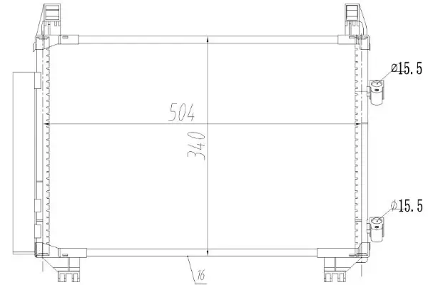 Kondensator, Klimaanlage MTR 13054609