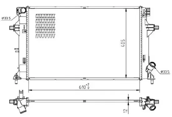 Kühler, Motorkühlung MTR 13054612 Bild Kühler, Motorkühlung MTR 13054612