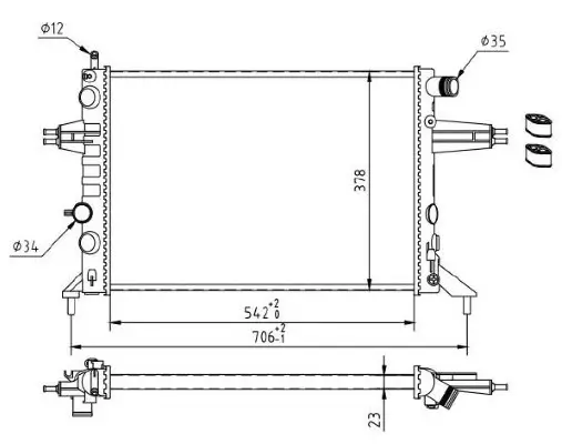 Kühler, Motorkühlung MTR 13054614