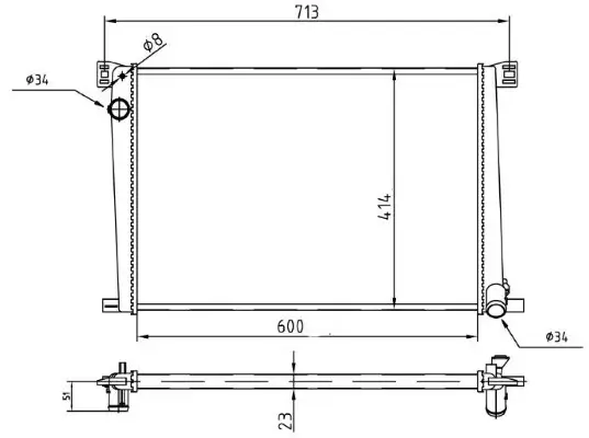 Kühler, Motorkühlung MTR 13054619