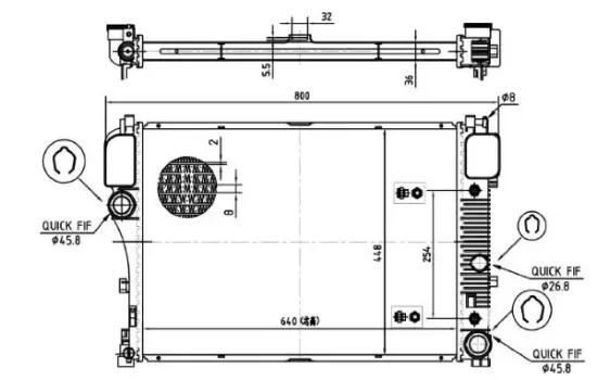 Kühler, Motorkühlung MTR 13054621 Bild Kühler, Motorkühlung MTR 13054621