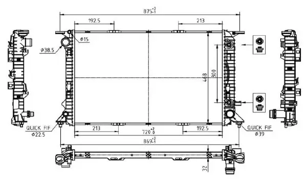 Kühler, Motorkühlung MTR 13054625