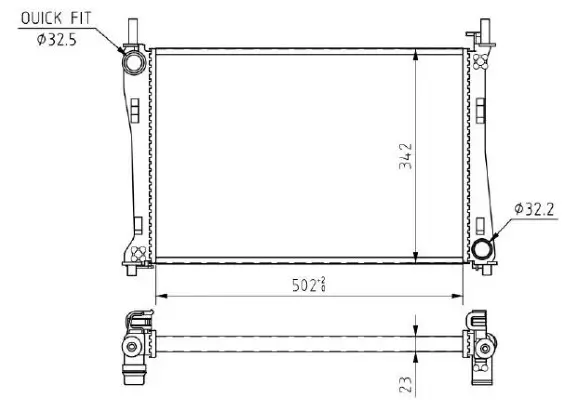 Kühler, Motorkühlung MTR 13054626