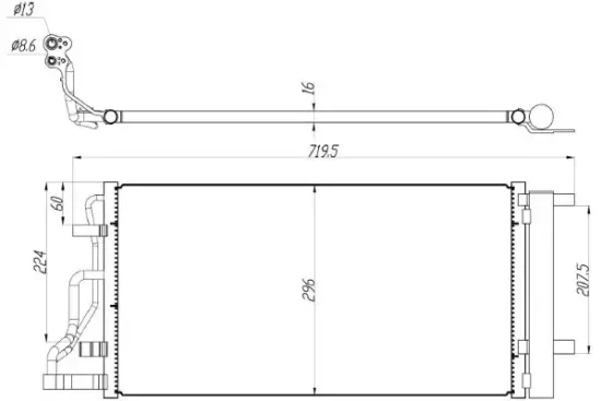 Kondensator, Klimaanlage MTR 13054638 Bild Kondensator, Klimaanlage MTR 13054638
