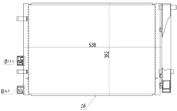 Kondensator, Klimaanlage MTR 13054646