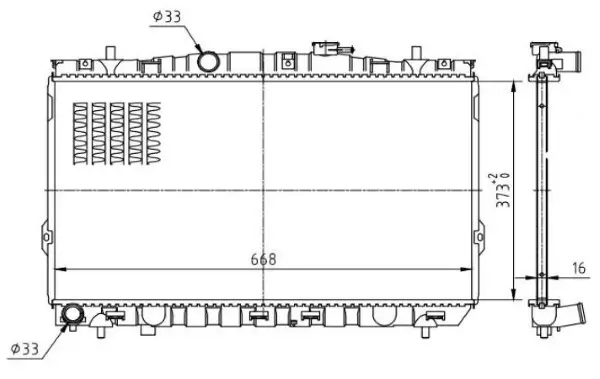Kühler, Motorkühlung MTR 13054662