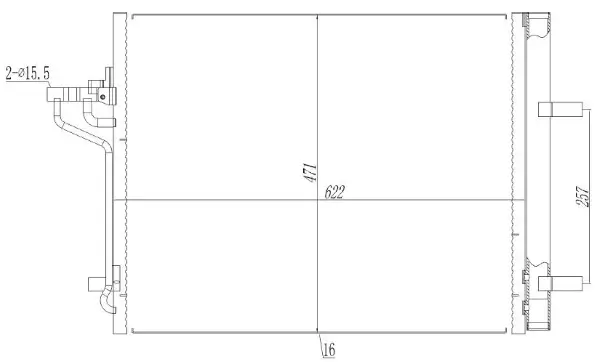 Kondensator, Klimaanlage MTR 13054664
