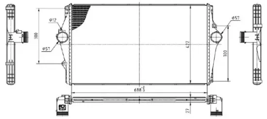 Ladeluftkühler MTR 13054676 Bild Ladeluftkühler MTR 13054676