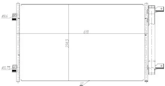 Kondensator, Klimaanlage MTR 13054677 Bild Kondensator, Klimaanlage MTR 13054677